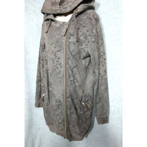 All Saints Leopard Ridley Hoodie Women US 8 Portugal Cotton Model Boho Easy Chic